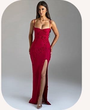 Dalary Maxi Dress - Red