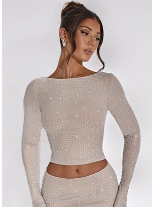 Tani Top - Nude Sparkle