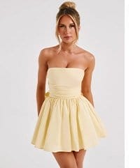 Katrina Mini Dress - Lemon