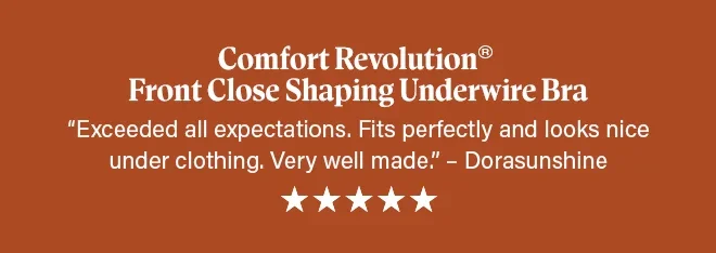 Comfort Revolution Front Close Shaping Underwire Bra