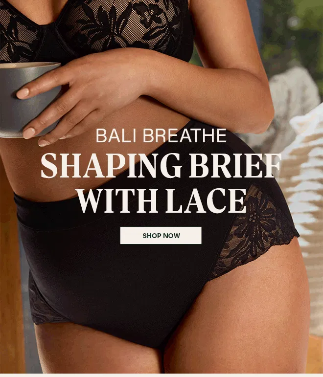 Bali Breathe Shaping Brief with Lace, 2-Pack