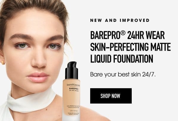 New and Improved Barepro 24HR Wear Skin-Perfecting Matte Liquid Foundation