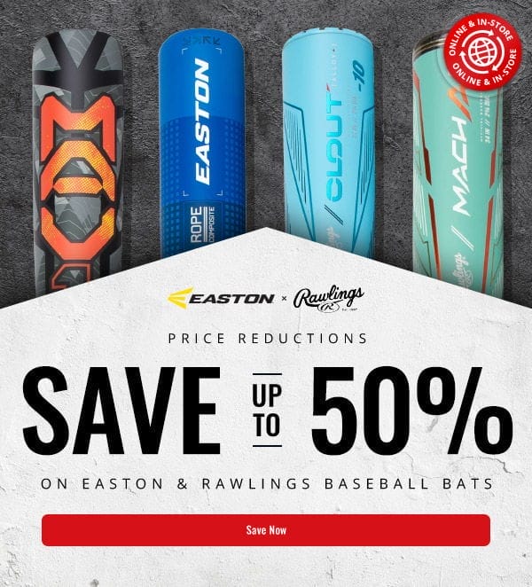 Easton & Rawlings Baseball Bat Price Markdowns