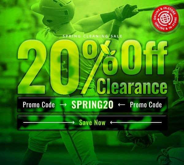 Save an extra 20% on clearance