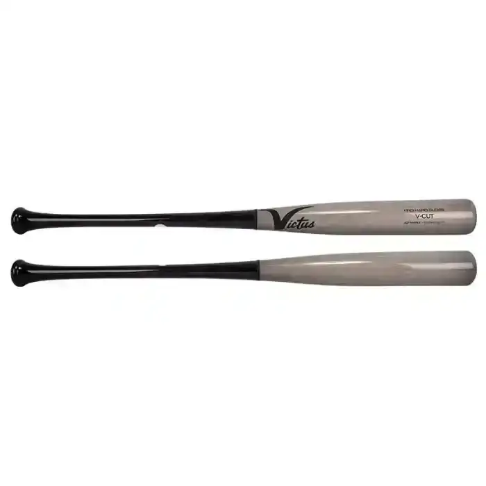 Victus Gloss V-Cut Wood Bat - Black/Gray