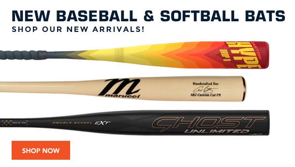 New Baseball & Softball Bats