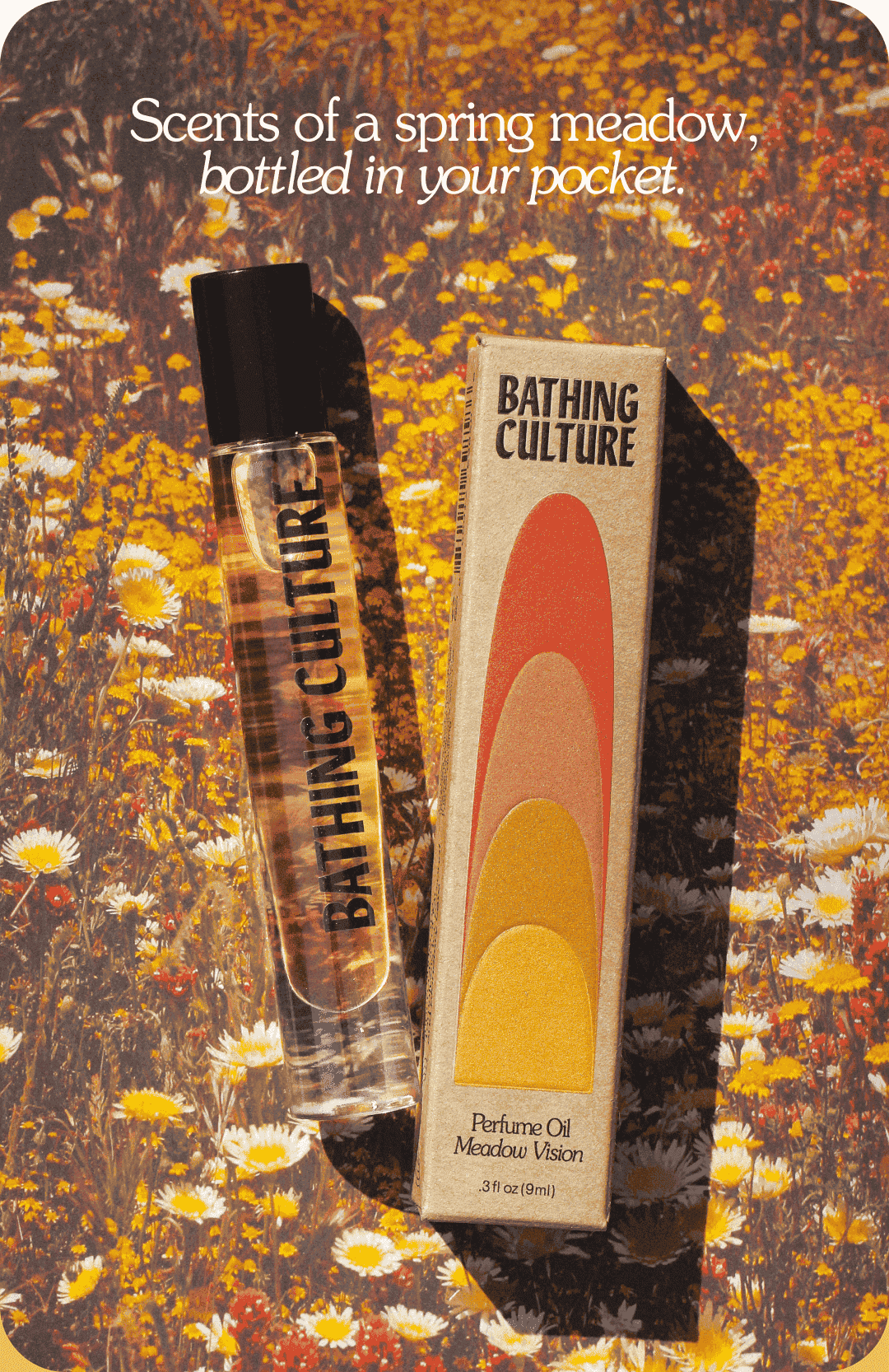 Scents of a spring meadow, bottled in your pocket.