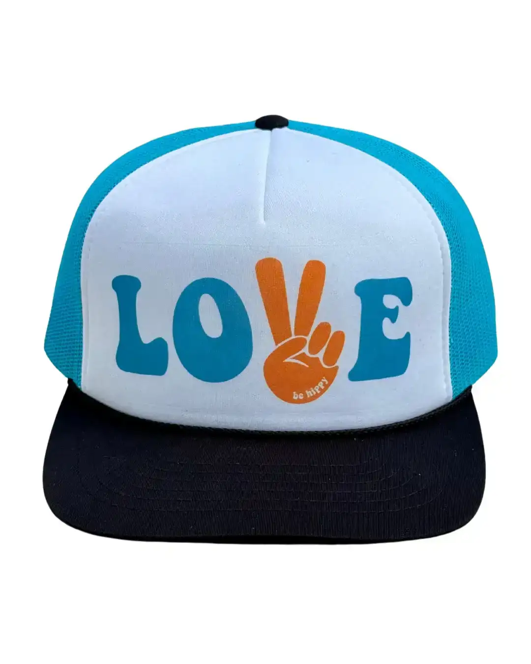 Image of Love Peace Hand Foam Trucker