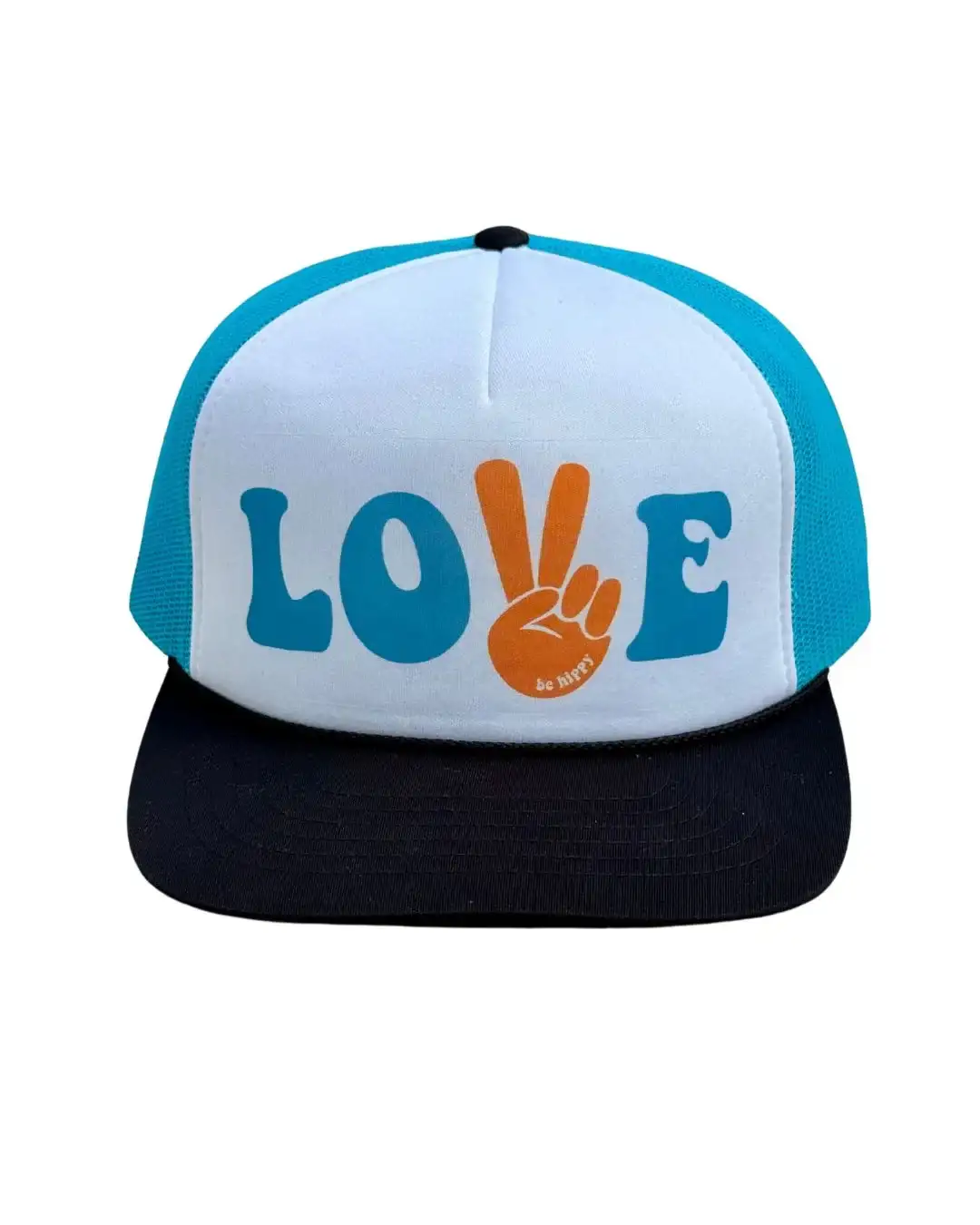 Image of Love Peace Hand Foam Trucker