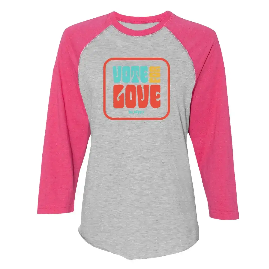 Image of Vote for Love Baseball Tee