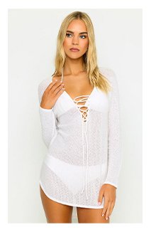 Payton Beach Sweater in White