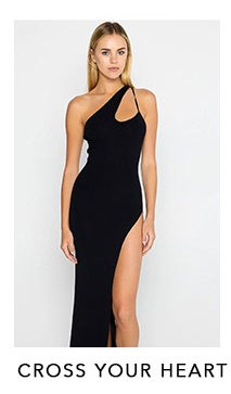 Cross Your Heart Maxi Dress by Summer Haus in Black