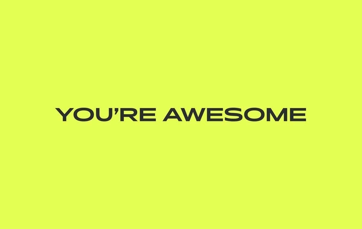 You're awesome