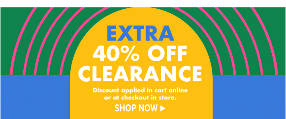 EXTRA 40% OFF CLEARANCE