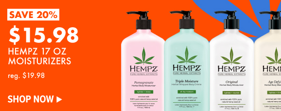 \\$15.98 HEMPZ MOISTURIZERS