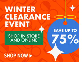 SAVE UP TO 75%, WINTER CLEARANCE