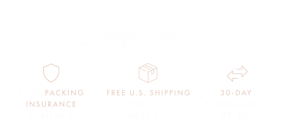 Shop with us: 100% packing insurance available, free shipping in the U.S. (Orders \\$200+), 30-day exchanges & returns