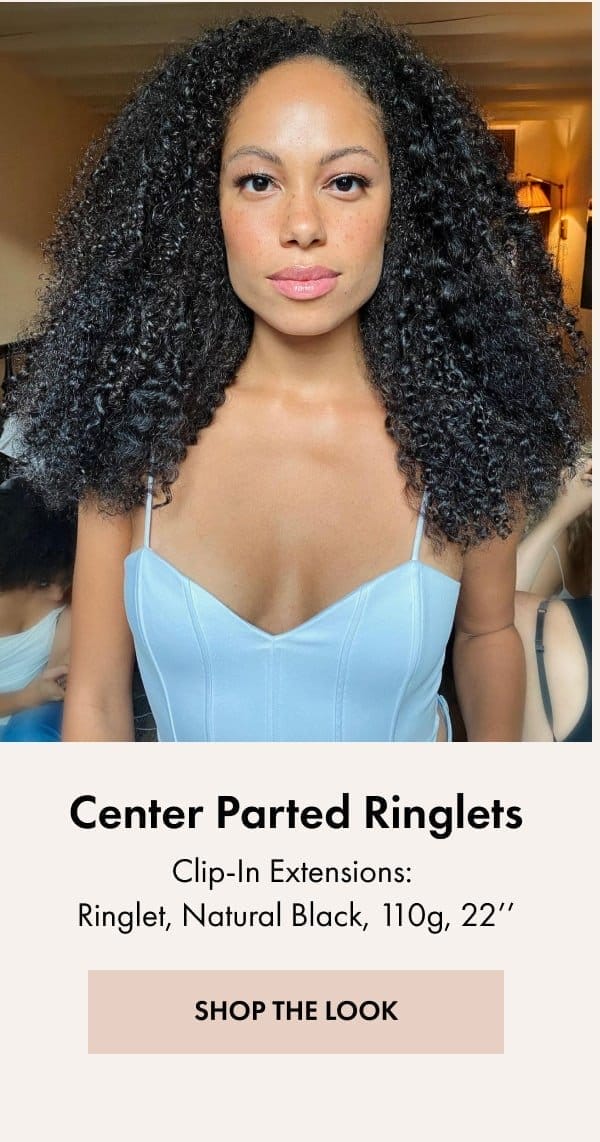 Center Parted Ringlets using Clip-In Extensions, Ringlet, Natural Black, 22'' - SHOP THE LOOK