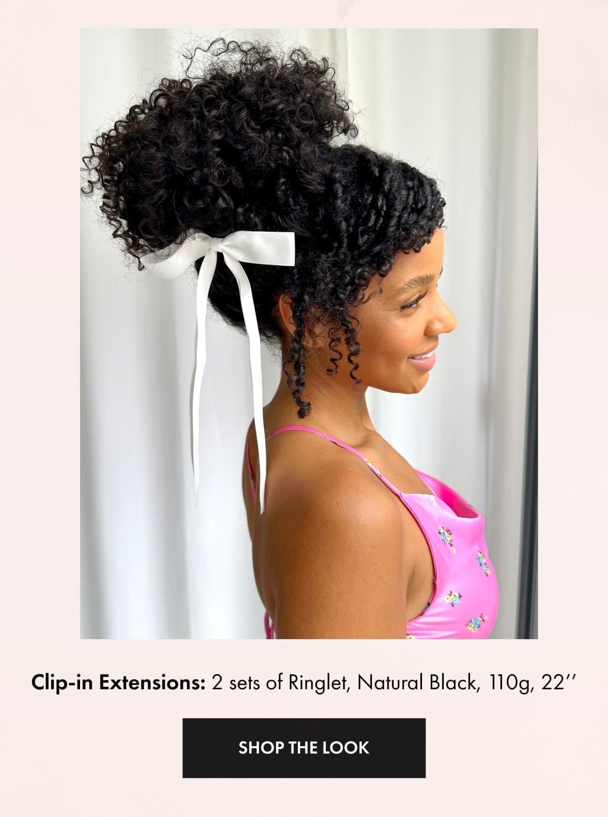 Clip-in Extensions: 2 Sets of Ringlet, Natural Black, 110g, 22''