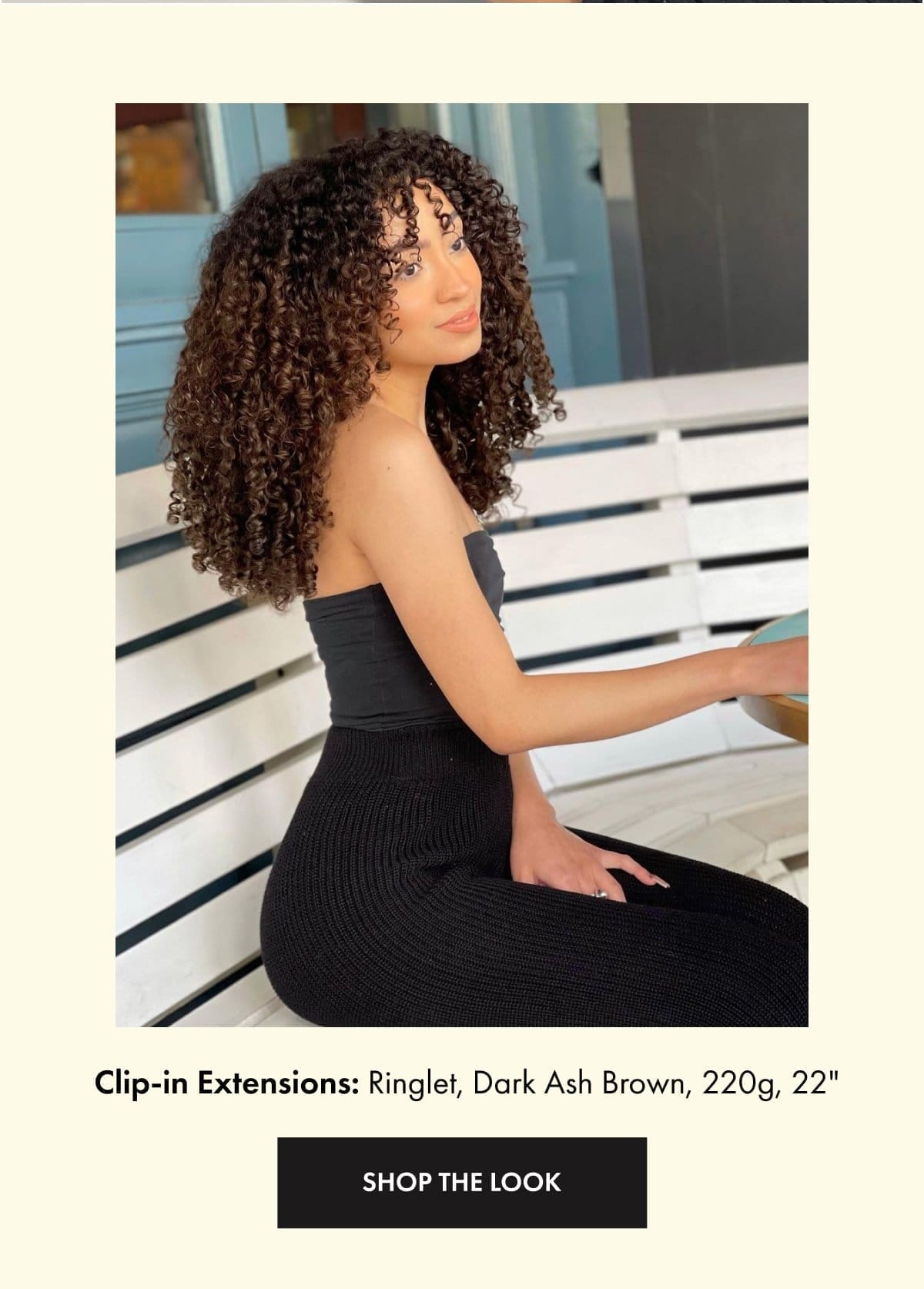 Clip-in Extensions: Ringlet, Dark Ash Brown, 220g, 22''