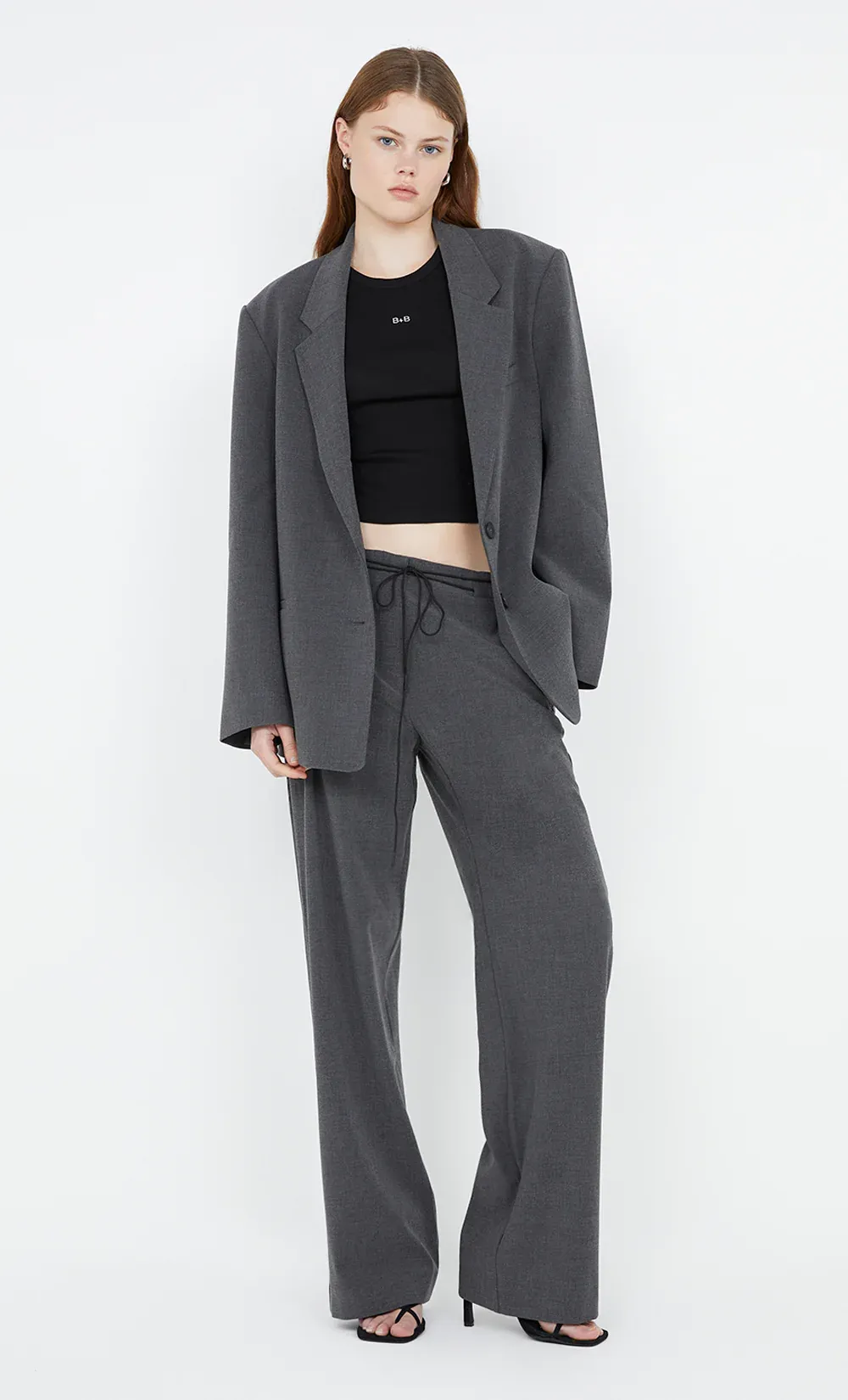 Image of NAIDA BLAZER - CHARCOAL