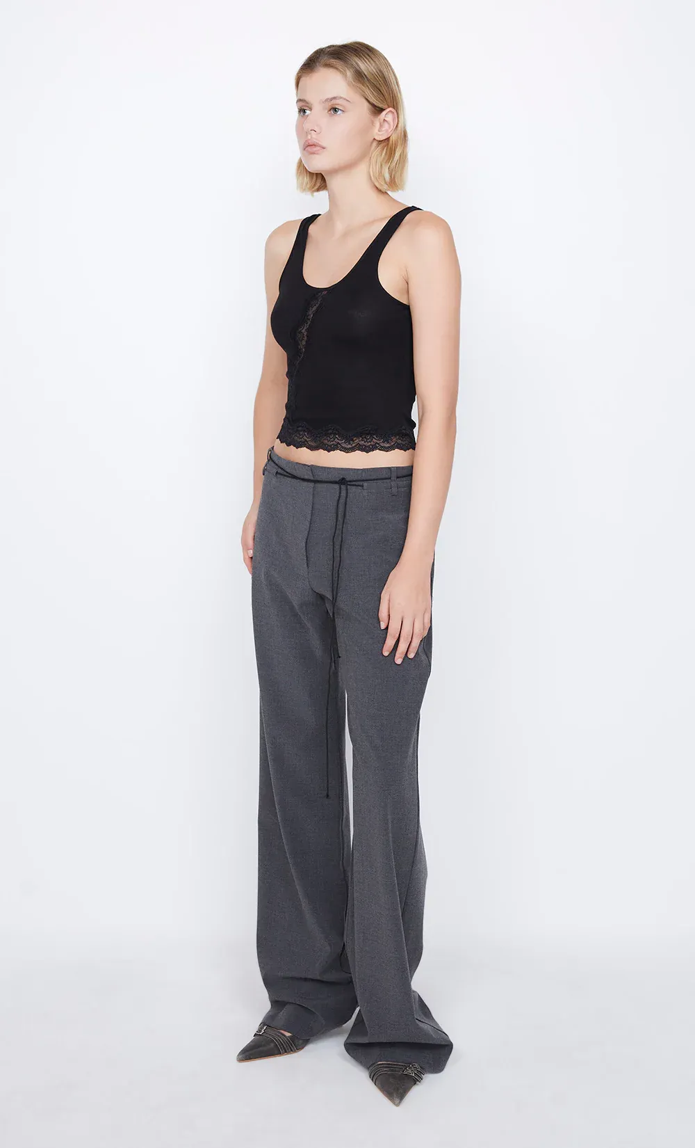 Image of NAIDA STRAIGHT LEG PANT - CHARCOAL