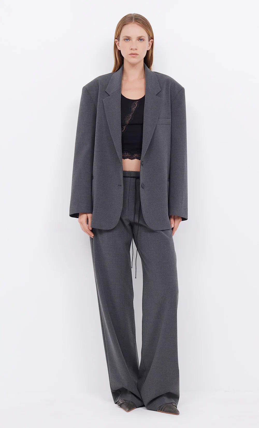 Image of NAIDA BLAZER - CHARCOAL