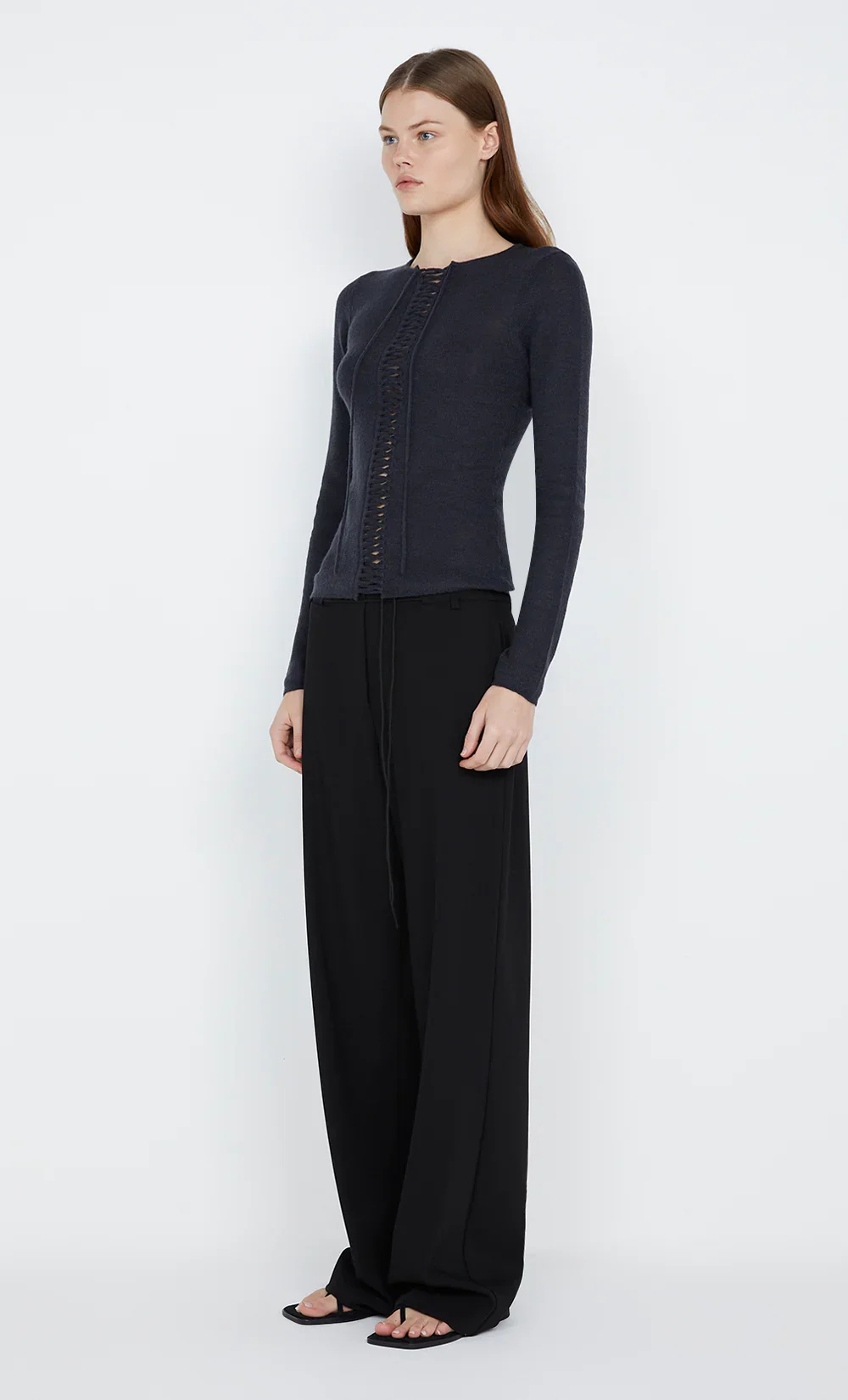 Image of NAIDA STRAIGHT LEG PANT - BLACK