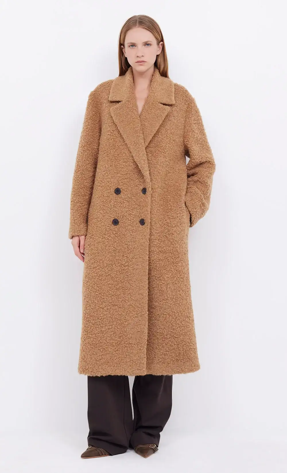 Image of CHEYENNE LONGLINE COAT - CARAMEL