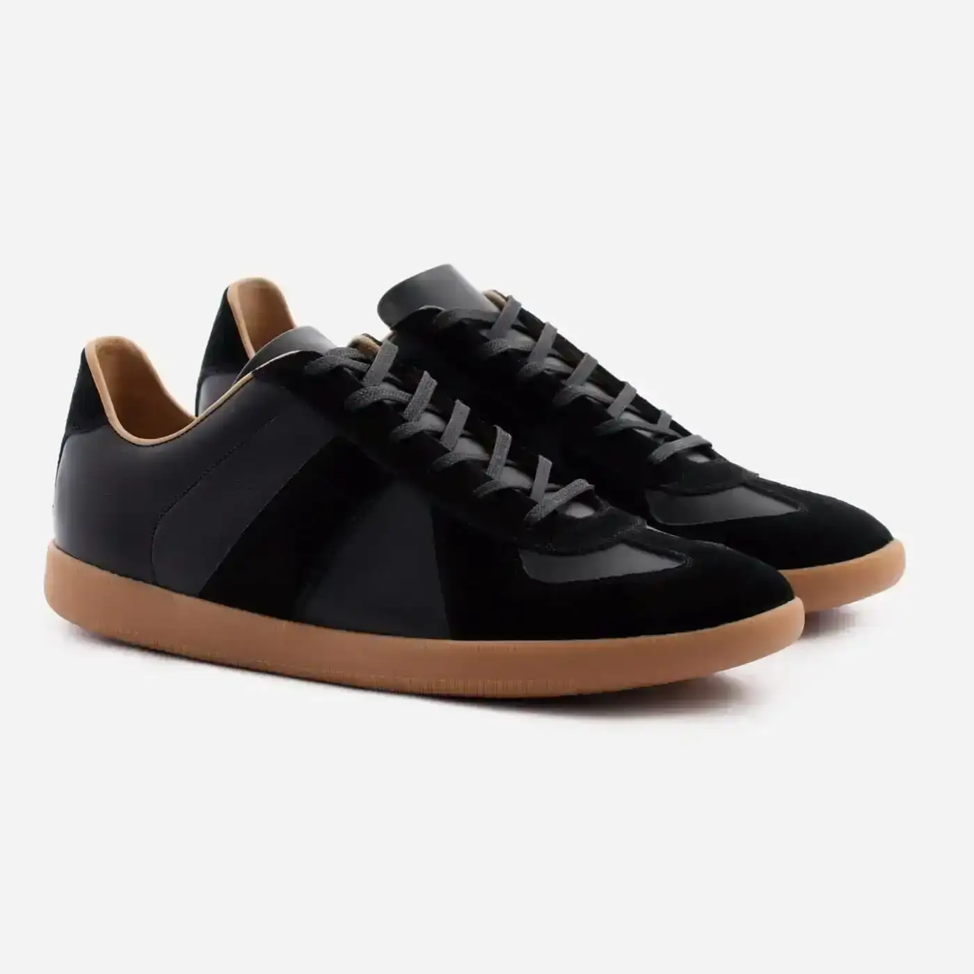 Image of Morgen Trainers - Leather/Suede - Gum Sole - Men's