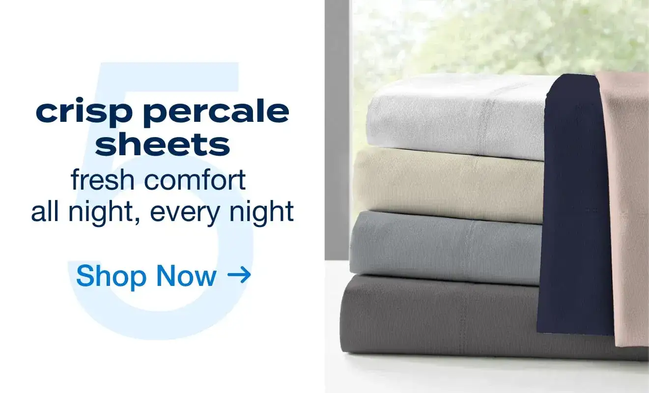 crisp percale sheets