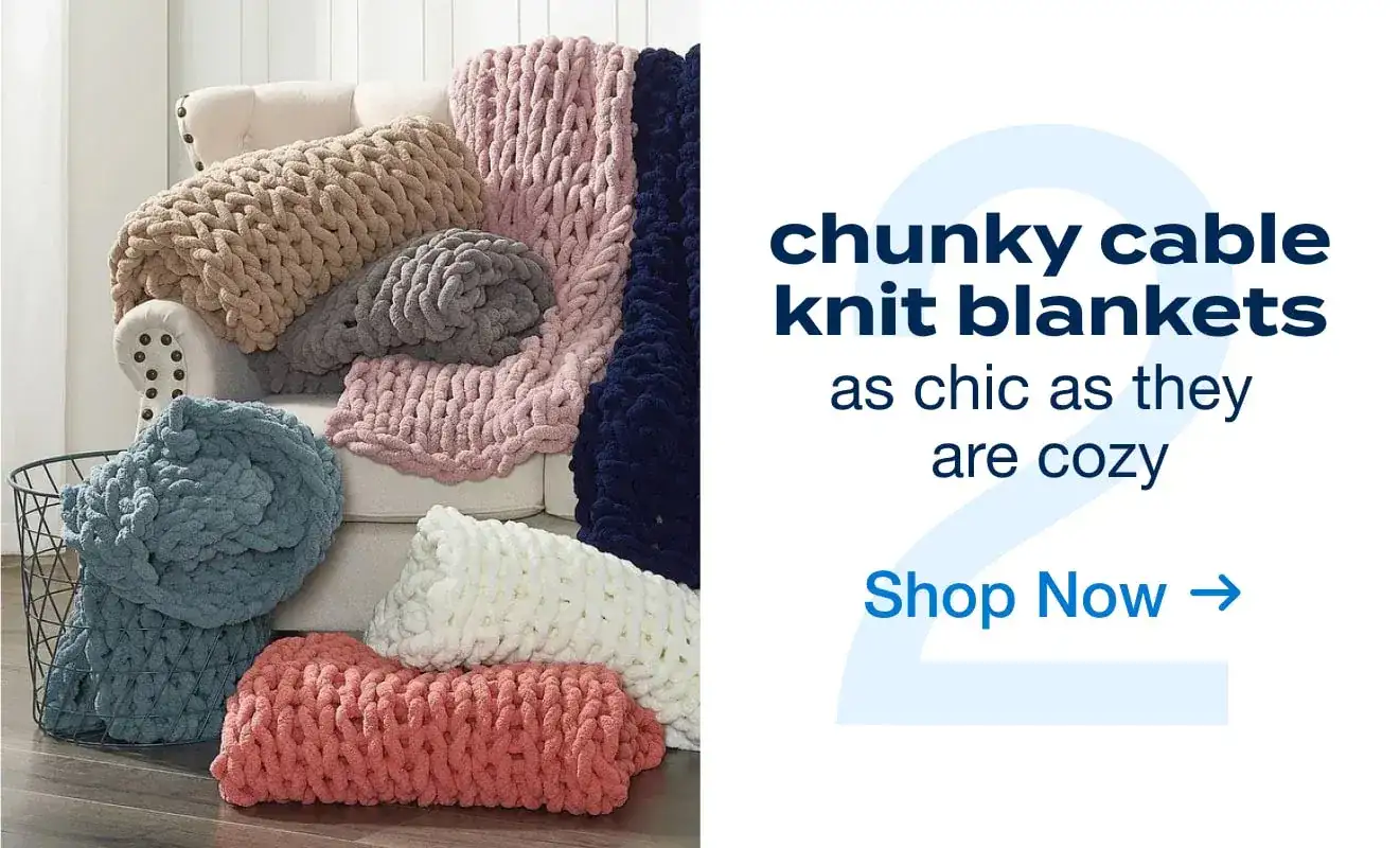 chunky cable knit blankets