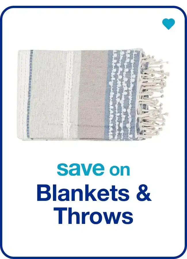 save on blankets & throws