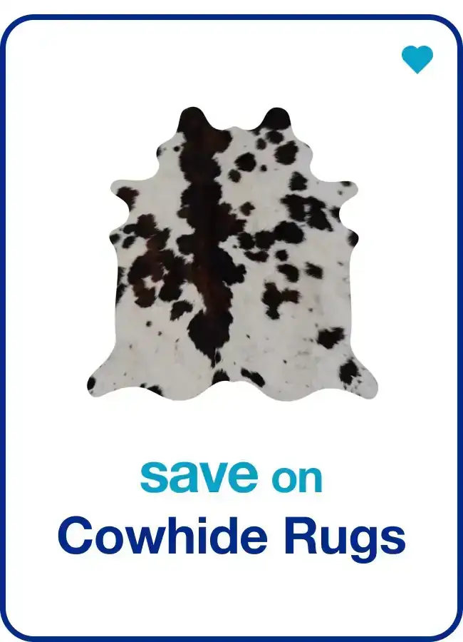 save on cowhide rugs