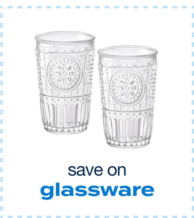 save on glassware