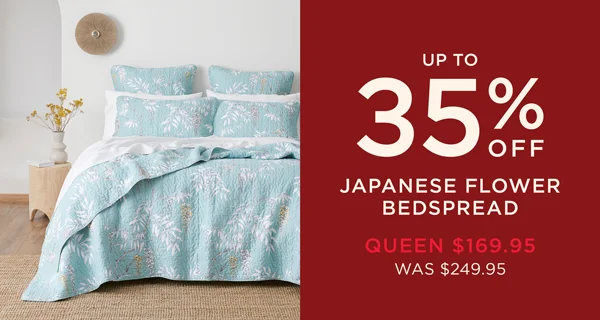 Japanese Flower Bedspread