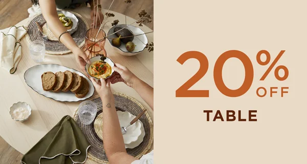 20% Off Table