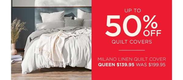 Up To 50% Off Quilt Covers