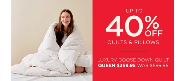 Up To 40% Off Quilts & Pillows