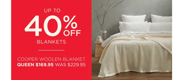 Up To 40% Off Blankets