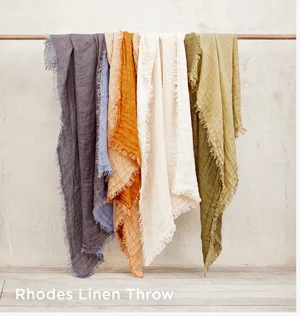 Rhodes Linen Throw