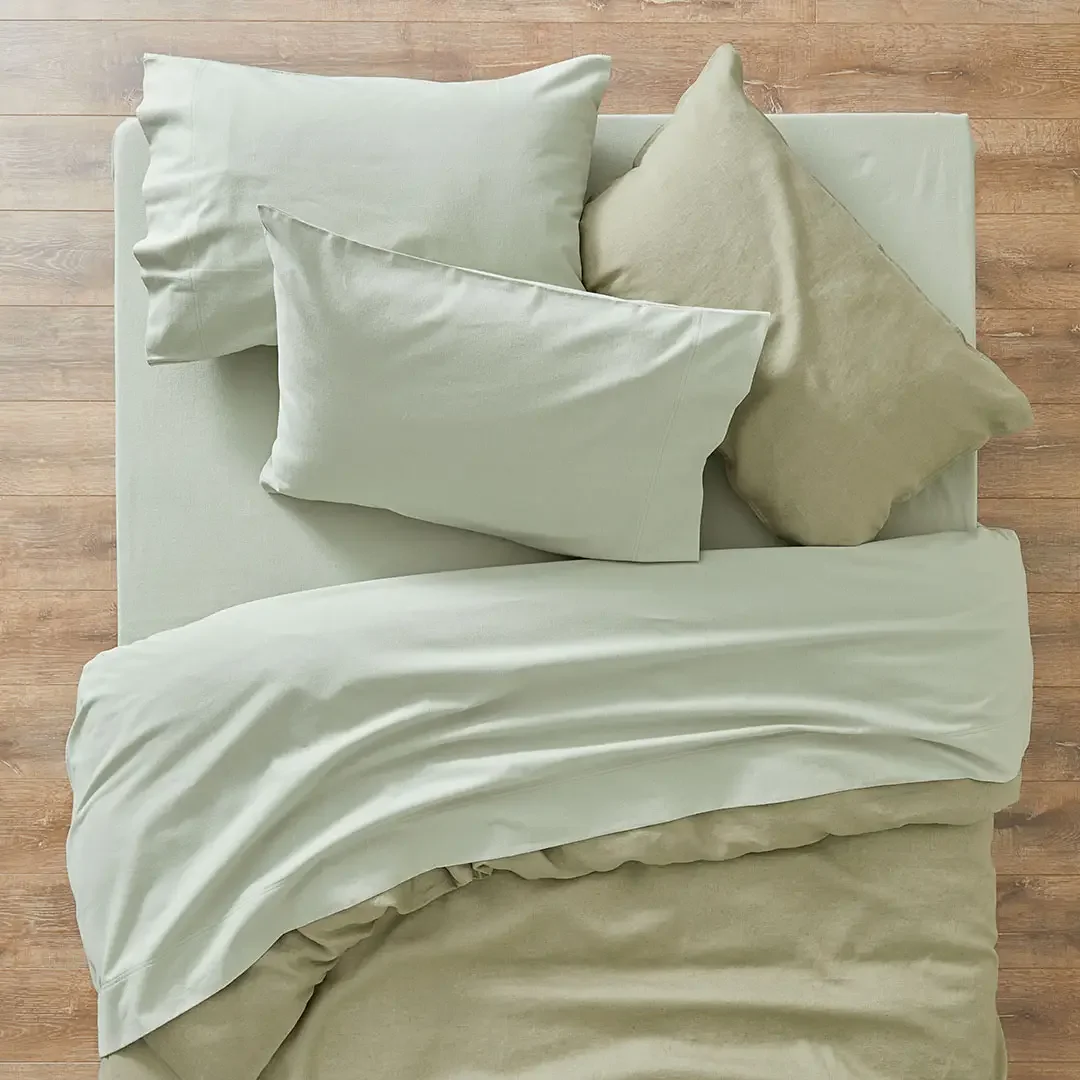 Flannelette Sheet Set - Sage