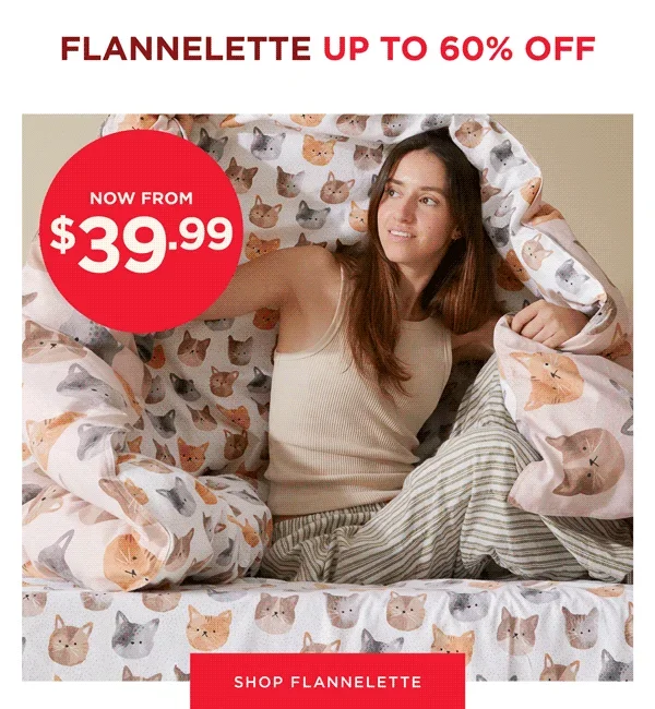 Flannelette Up To 60% Off