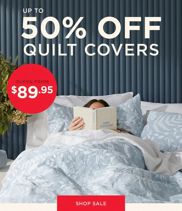 Up To 50% Off Quilt Covers