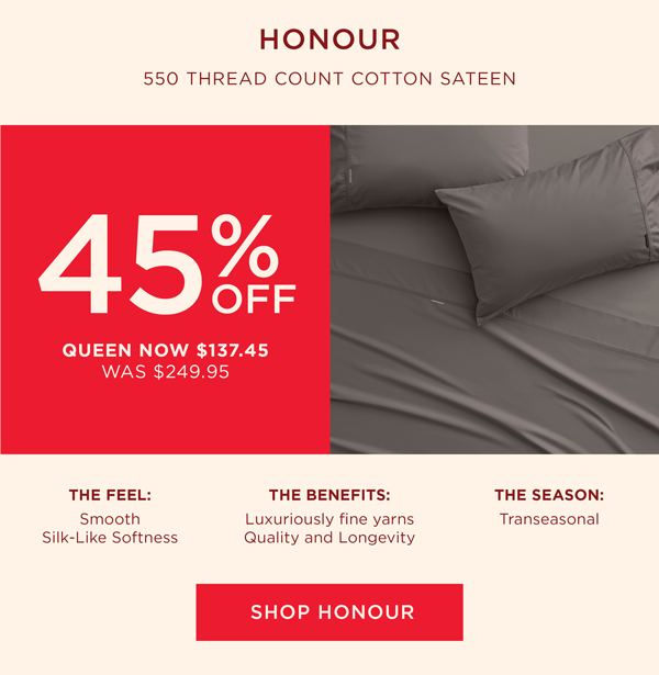 45% Off Honour Sheet Set