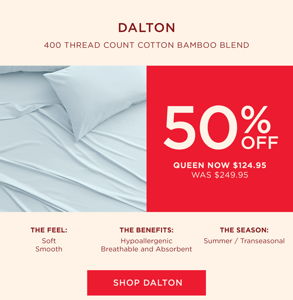 50% Off Dalton Sheet Set