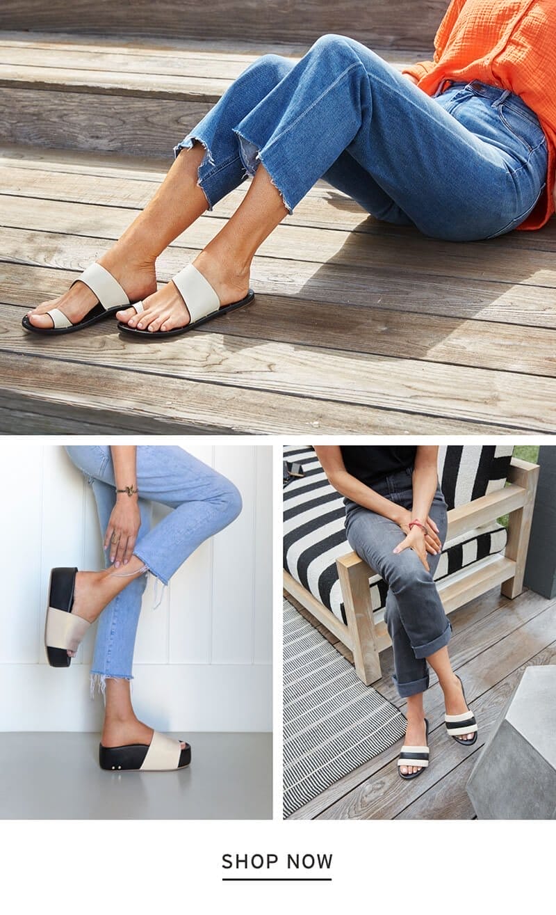 Panda Trend black and white sandals