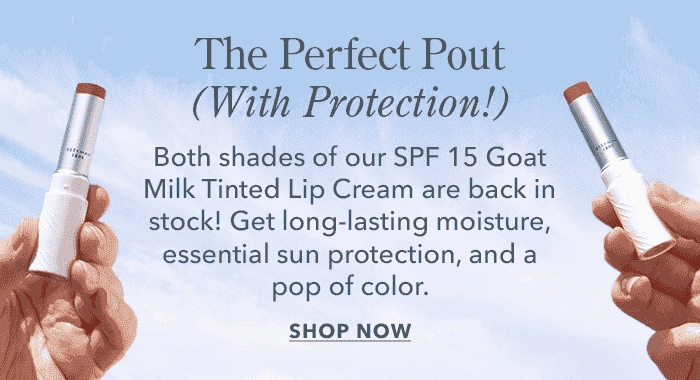 The Perfect Pout (with protection) Shop Back-in-Stock Lip Creams!