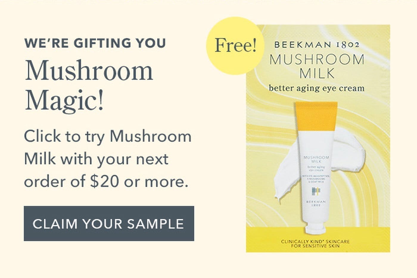 We're Gifting You Mushroom Magic! Click to try Mushroom Milk with your next order of \\$20 or more.