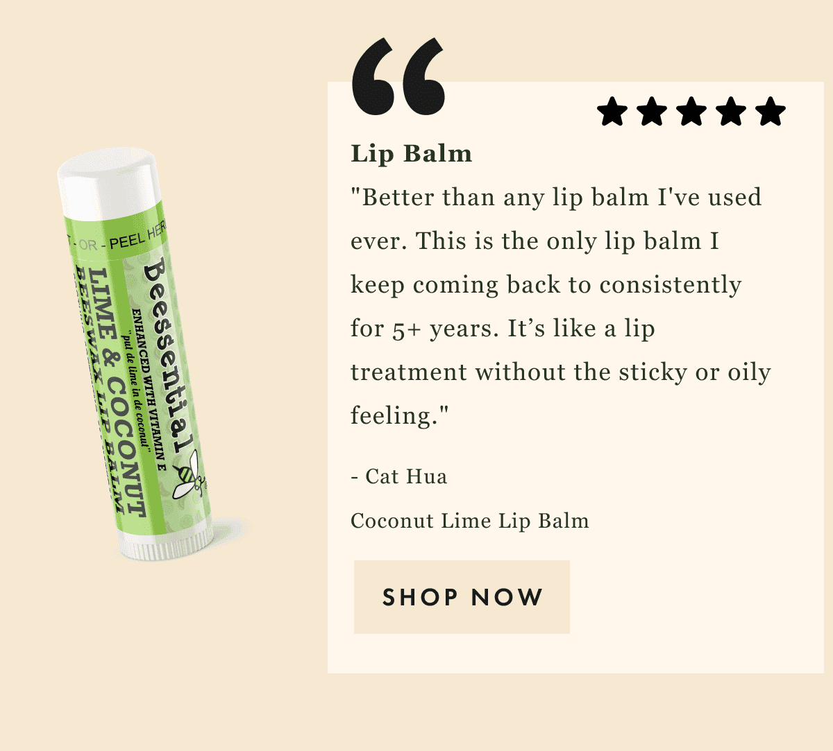 Shop Now - Lip Balms